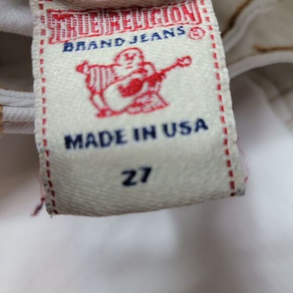 Vtg True Religion Womens 28×33 Skinny Jeans Flap Pockets Thick Stitch Low Raise - Picture 5 of 13